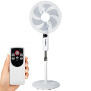Ventilatore a Piantana con Telecomando e 6 Pale Altezza 144 cm 65W Diametro 45cm