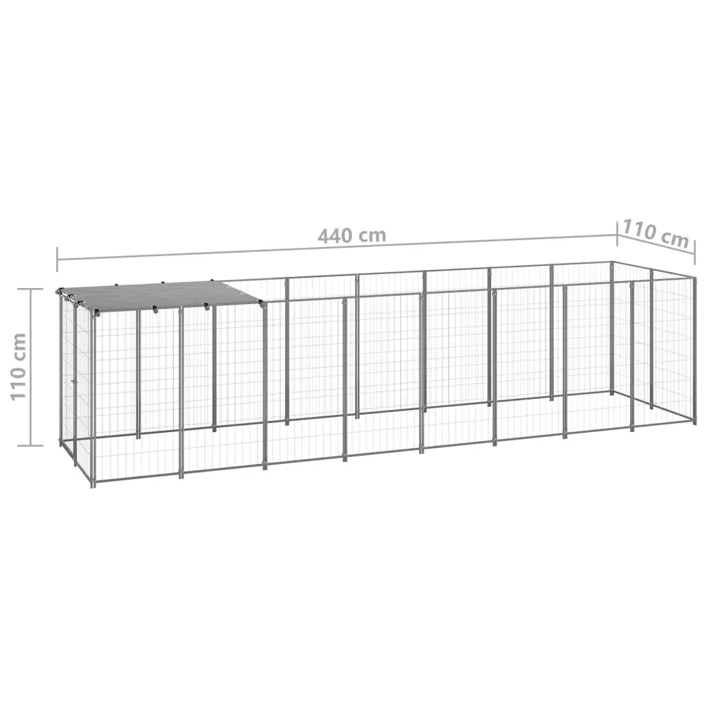 Gabbia per Cani Argento 4,84 mÂ² in Acciaio   cod mxl 48589