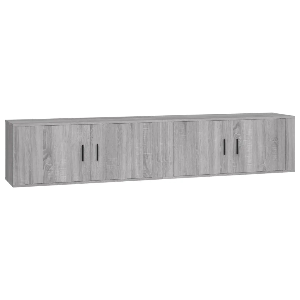 Mobili Porta TV a Parete 2 pz Grigio Sonoma 100x34,5x40 cmcod mxl 124693