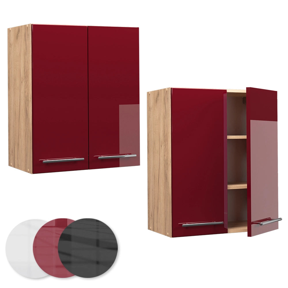 Vicco Pensile da cucina Rosso bordeaux lucido 60 cm