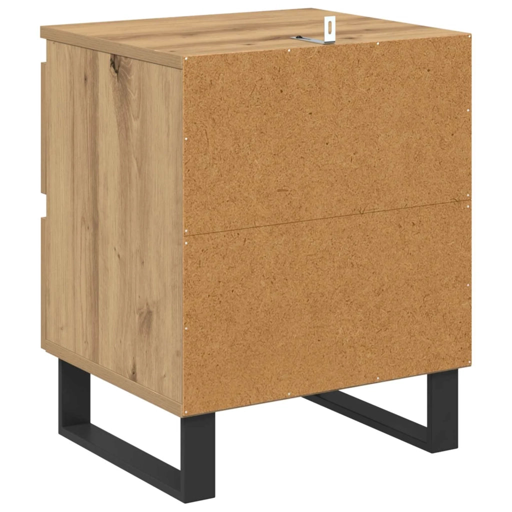 Armadio da Notte 2 pcs Rovere artigianale 40 x 35 x 50 cm 881917
