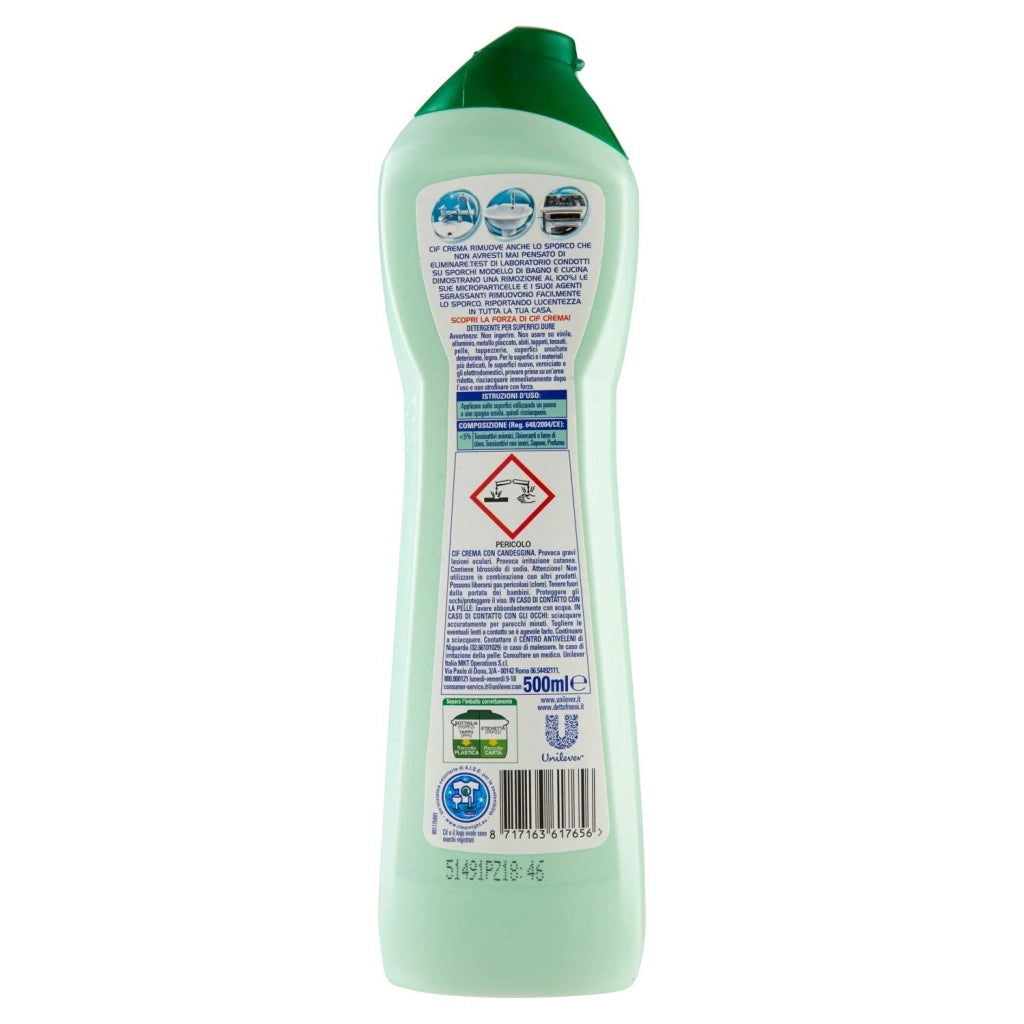 SET 16 CIF CREMA ATTIVA CON MICROPARTICELLE E CANDEGGINA IN FORMATO DA 500 ML