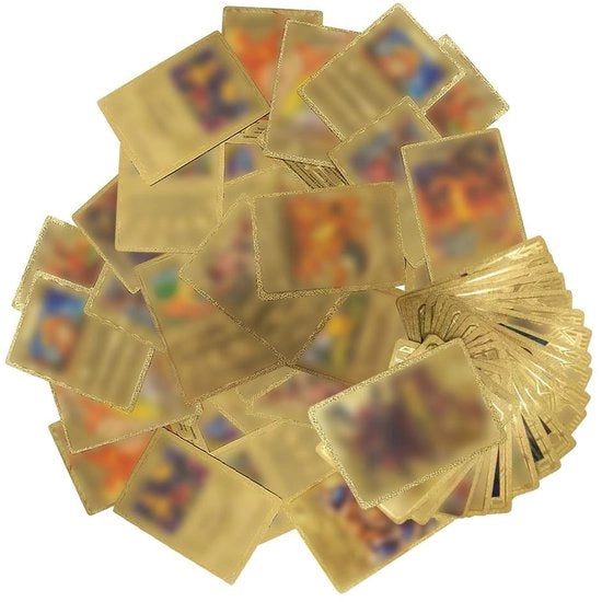 Carte da collezione 110 pezzi - Carte rare da cartoni animati - Carte da collezione anime - Scatola per mazzo - Carte PVC d'oro - Resistenti e durature