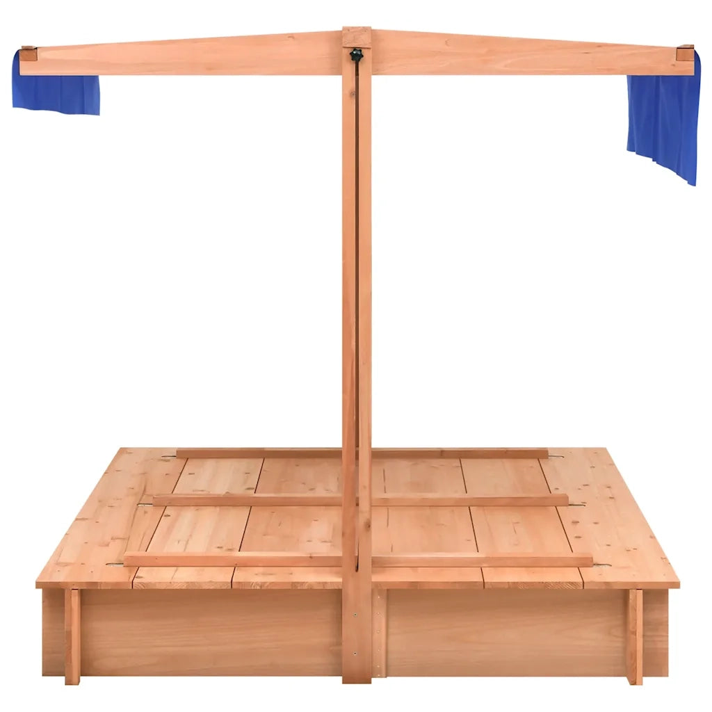 Sabbiera con Tetto in Legno di Abete 112x112x112 cm 316474