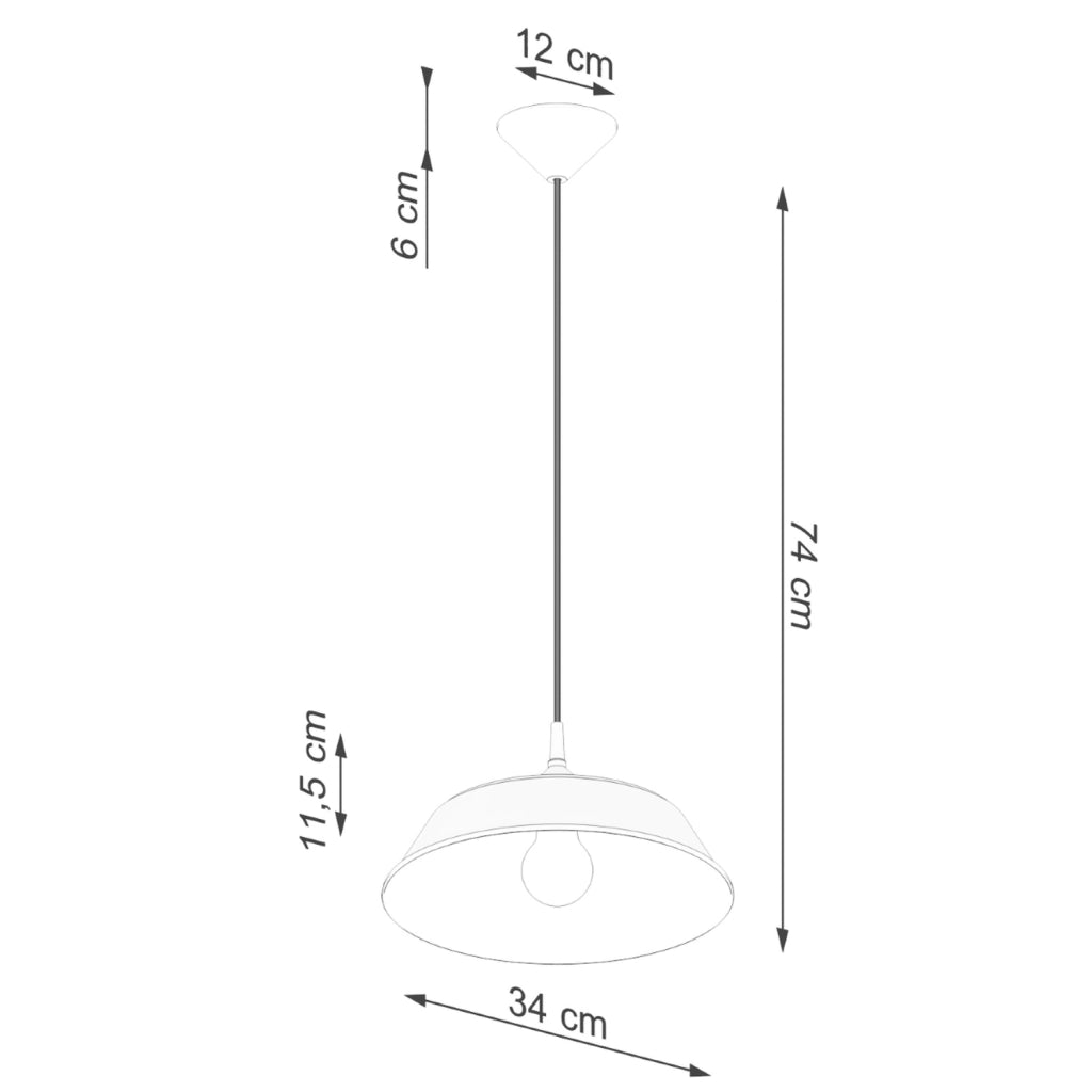 Lampada a sospensione cupola bianca Dagmar E27 Pure Lume