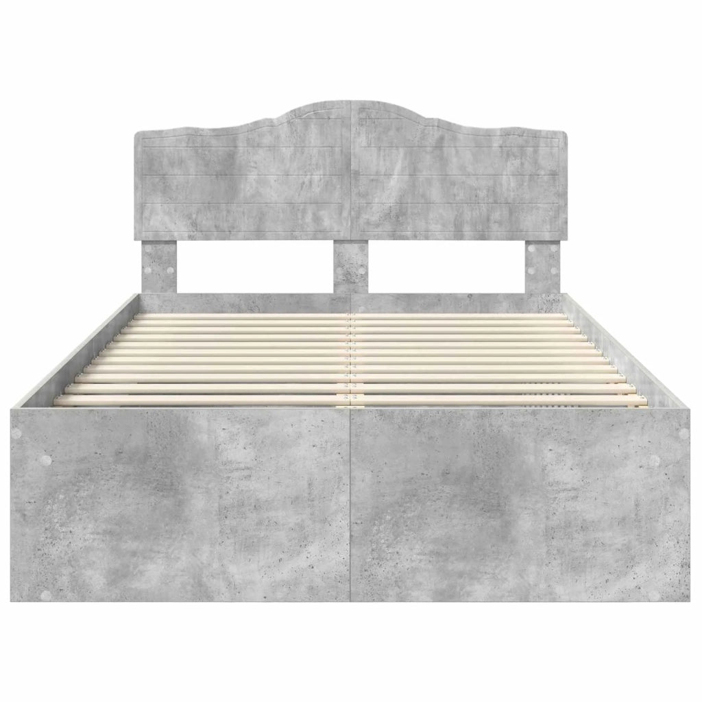 Struttura del letto Calcestruzzo 120 x 200 cm Pino massello 3412919