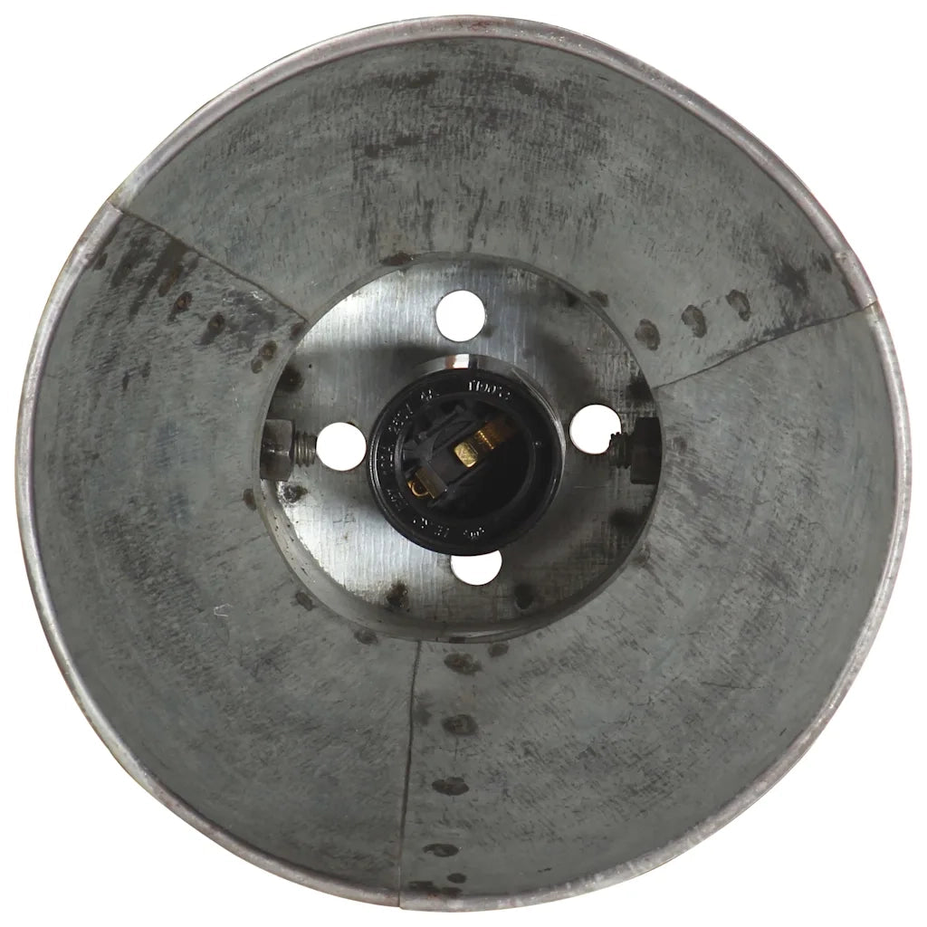 Lampada da Parete Stile Industriale Argento Rotonda E27 320575