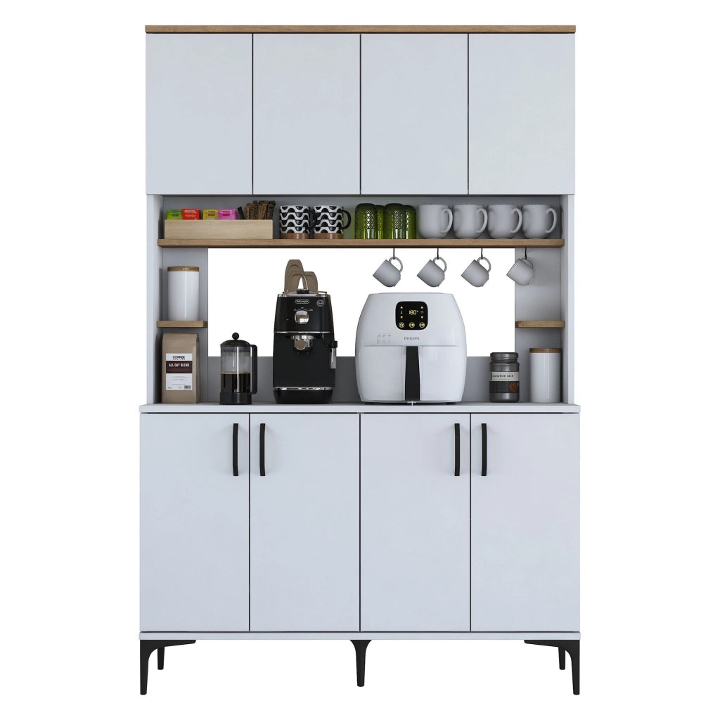 Madia Legnaro, Credenza 4 Ripiani, 120x40x187h cm Bianco