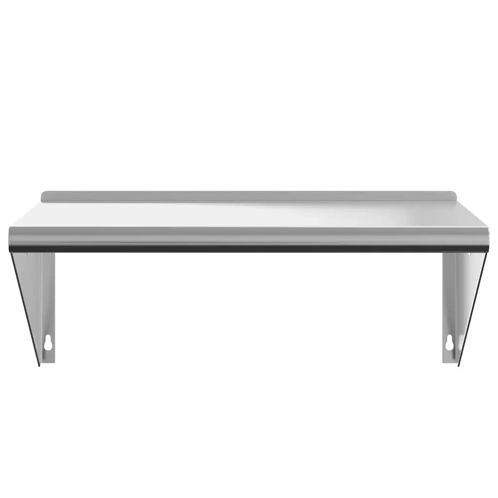 vidaXL Mensola a Muro 75x45x31 cm Argento in Acciaio Inossidabile