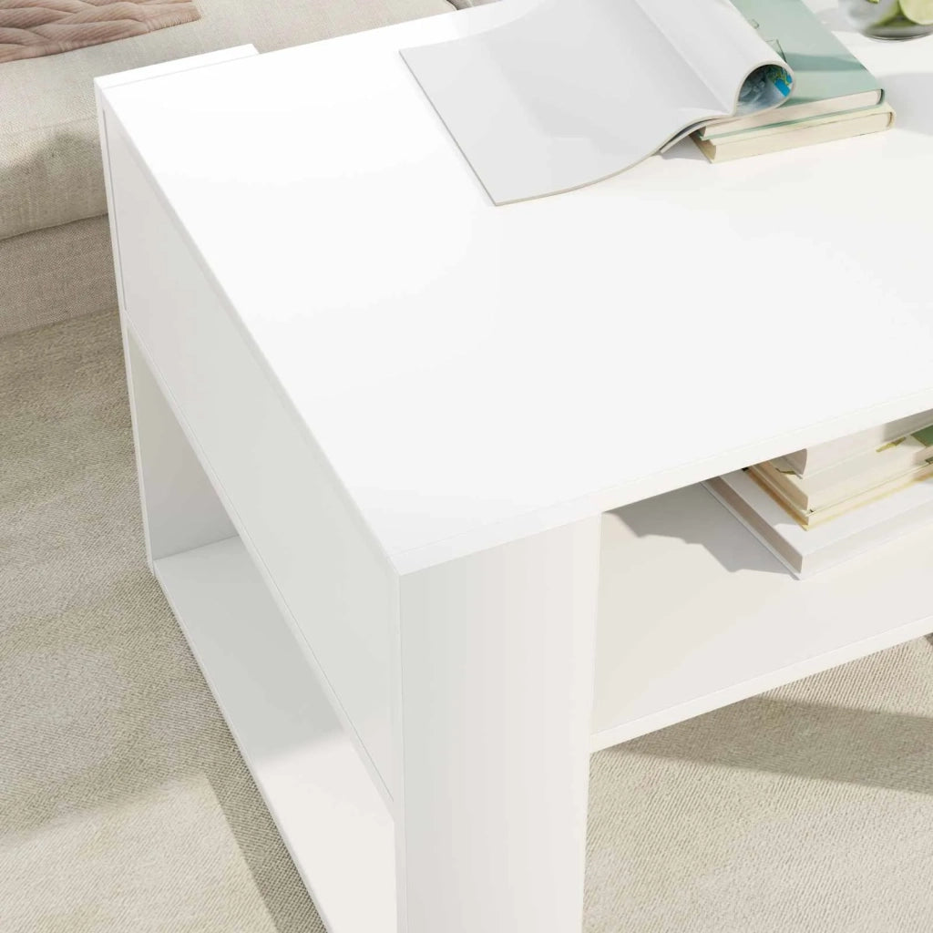 Tavolino da salotto Bianco 66 x 53 x 45 cm Legno multistrato 8000100
