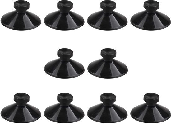 Accessori per acquario - Zuignap in gomma - 27mm - 10 pezzi - Nero - Facile da installare
