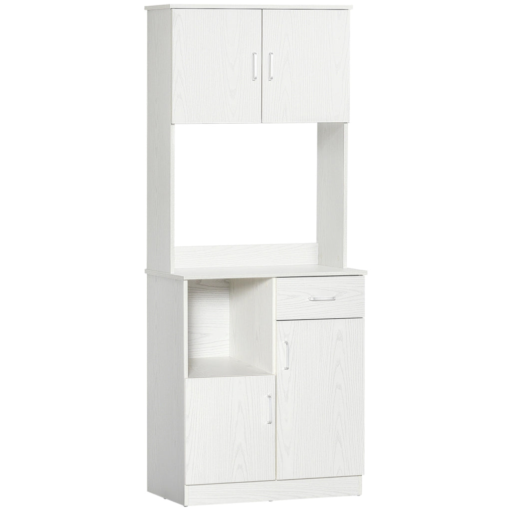 Armadio da cucina con ante e cassetto ¨C zephmum ¨C bianco 71x41x178 cm