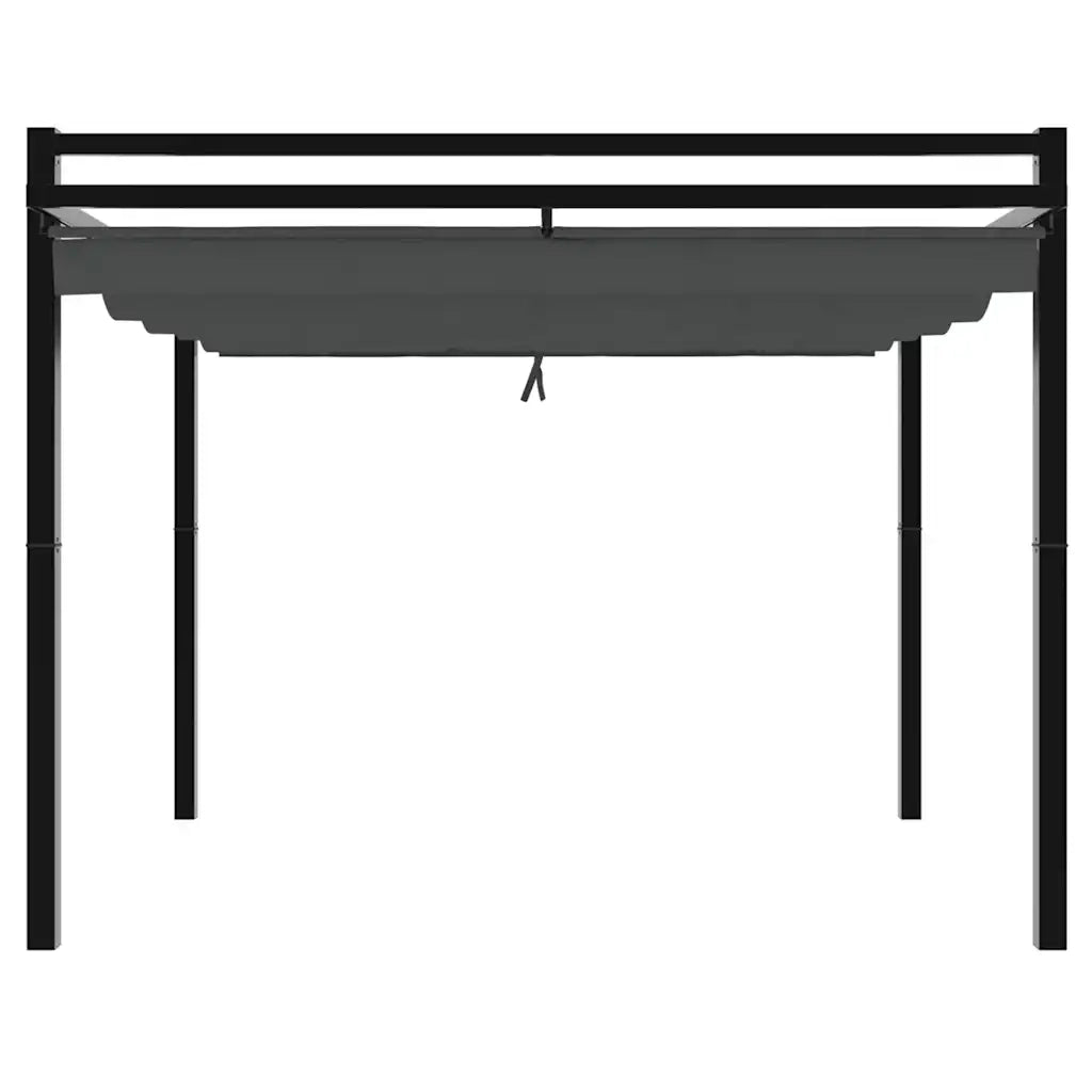 Gazebo Giardino con Tetto Retrattile Antracite 3x3 m Alluminio 4003969