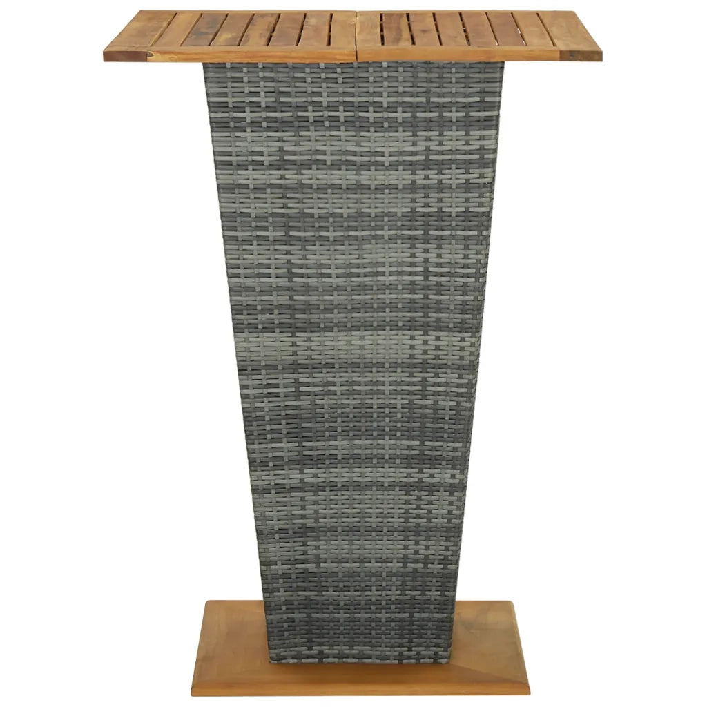 Set da Bar da Giardino 5 pz con Cuscini in Polyrattan Grigio cod mxl 37984