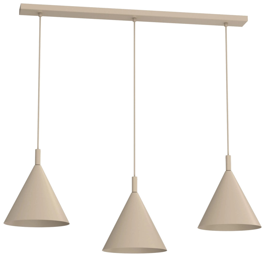 Lampada sospesa Vins 3xGU10 beige metallo Luminex