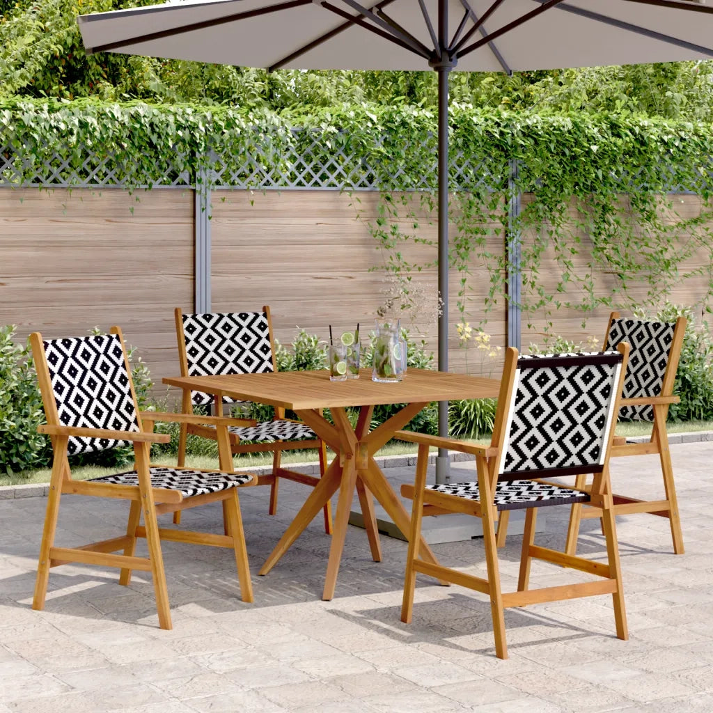 Set da Pranzo per Giardino 5 pz in Legno Massello di Acacia 3283576