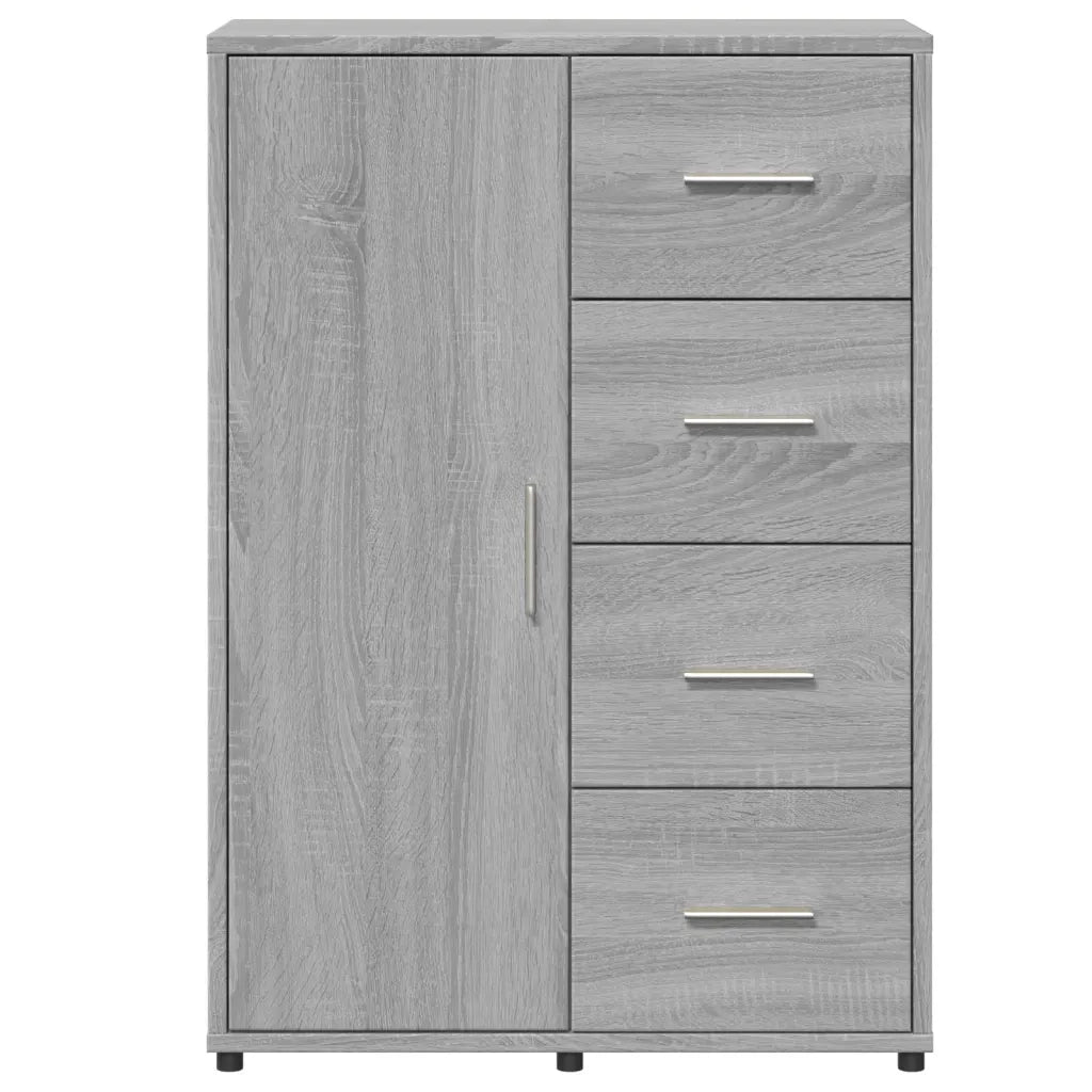 Credenza Grigio Sonoma 60x31x84 cm in Legno Multistrato