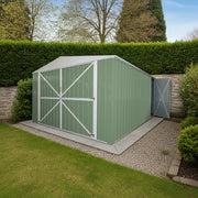 Box garage lamiera deposito in Acciaio Zincato 360x600cm x h2.32m - 346KG - 21,6mq - VERDE