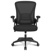 Sedia da ufficio ergonomica HAMLODY - con rotelle - Schienale regolabile con supporto lombare - Altezza regolabile - Nera