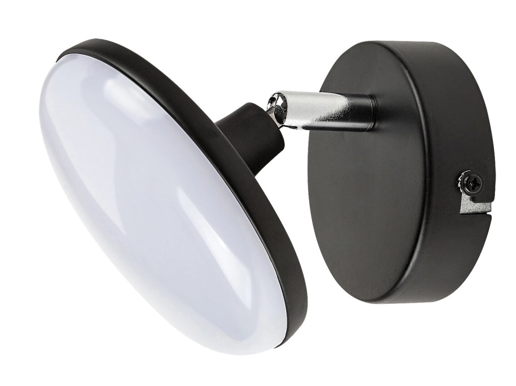 Applique minimal nera tonda orientabile LED 4W Madi Rabalux