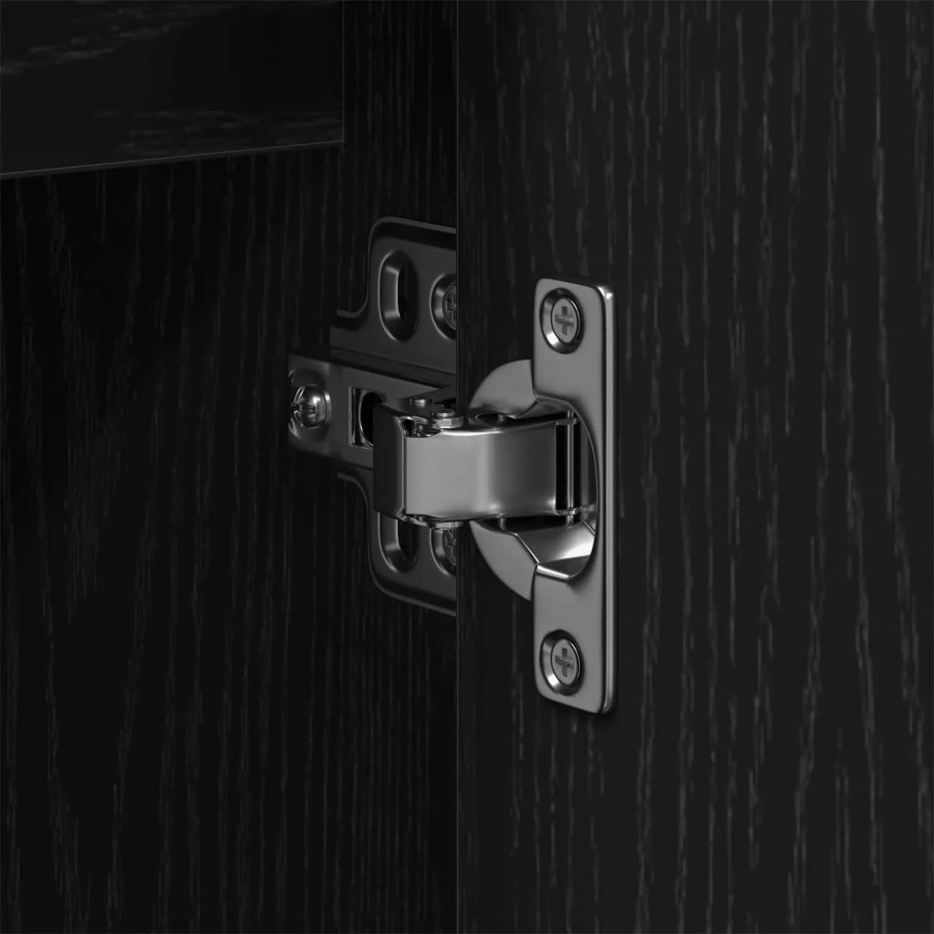 Set di mobili per il bagno 2 pcs Nero Legno multistrato 3334324