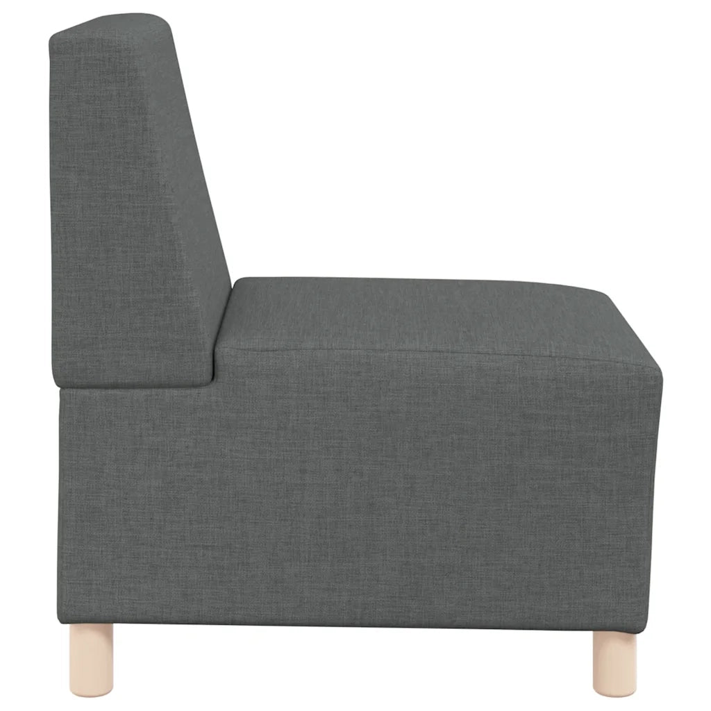 Divano componibile senza braccioli grigio scuro 55 cm in tessuto 4108469