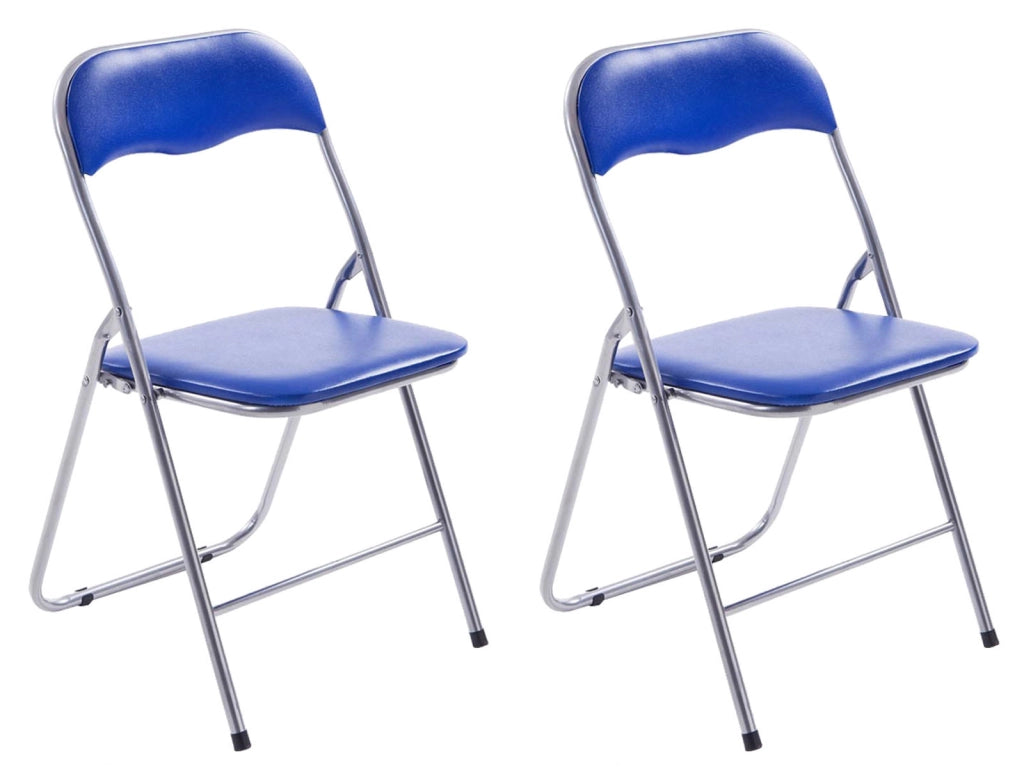 Set 2 sedie pieghevoli Felix Blu/argento