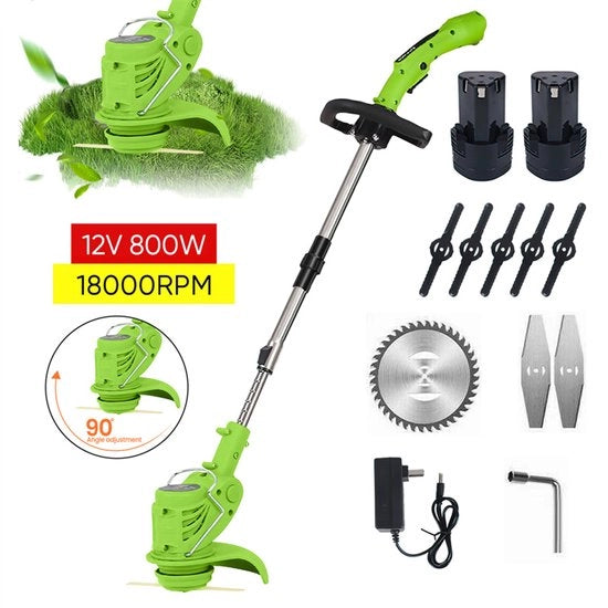 Mulinatore per Giardino - Senza Fili - Manuale - Multifunzionale - 12V/24V