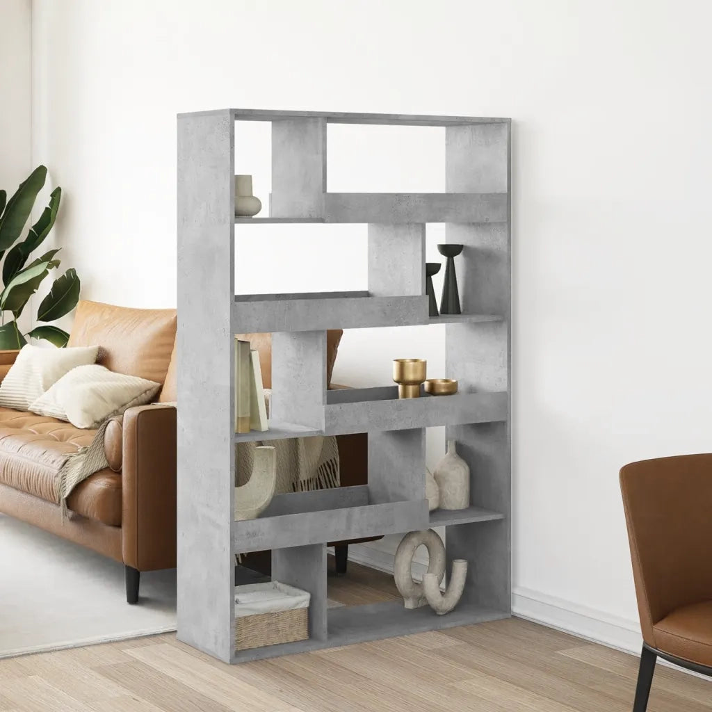 Libreria-Scaffale per Libri-Mobile di Stoccaggio Grigio Cemento 100x33x156,5 cm in Truciolato 952666