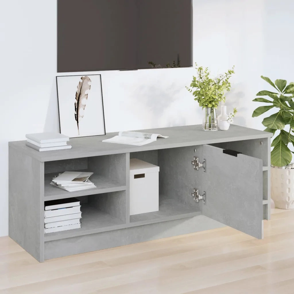 Mobile Porta TV-Mobile per TV-Credenza TV Grigio Cemento 102x35,5x36,5 Legno Multistrato