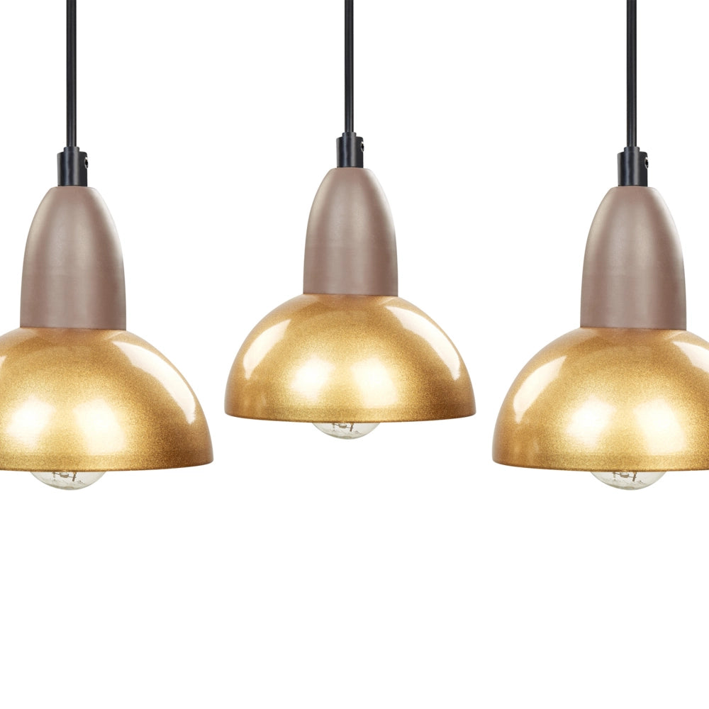 Lampada a sospensione Ottone Metallo Ferro Base Paralumi 3 Punto Luce Accessori Casa Illuminazione Soggiorno Sala da Pranzo