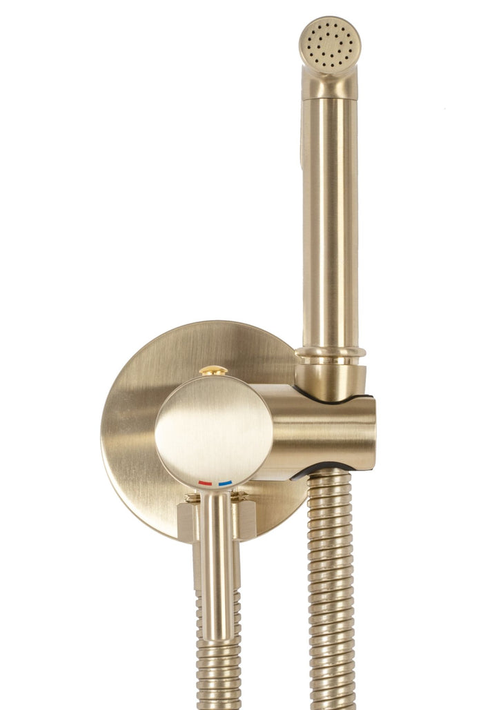 Rubinetto Bidet Rea Lungo Loop Gold Brush