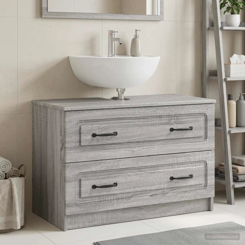Armadio per Lavabo da Bagno UTRECHT Sonoma grigio 897681