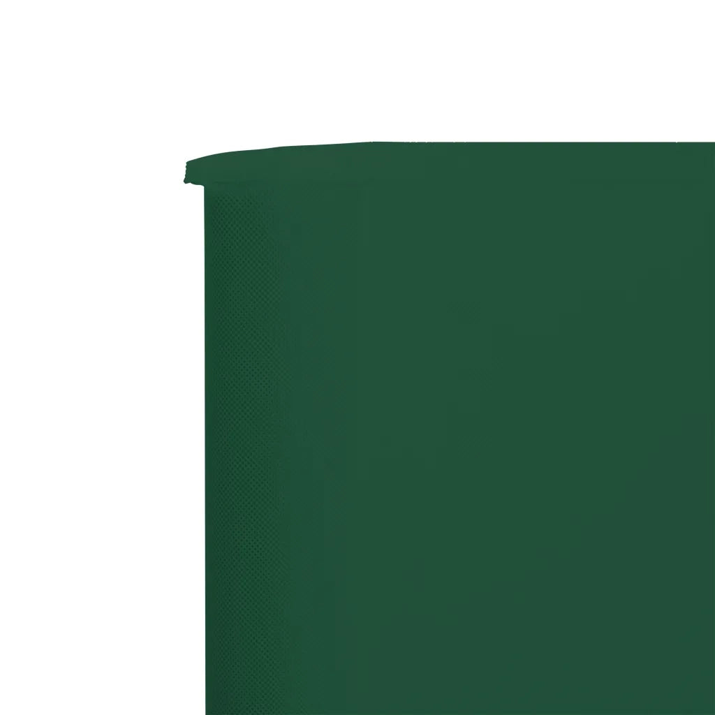 Paravento a 9 Pannelli in Tessuto 1200x80 cm Verde 47187