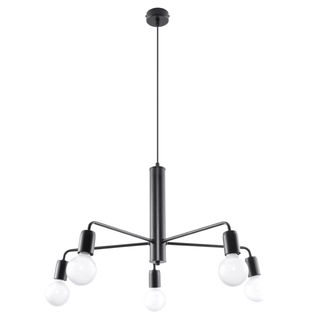 Lampadario Basilik Pure Lume nero metallo 5xE27 IP20
