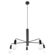 Lampadario Basilik Pure Lume nero metallo 5xE27 IP20