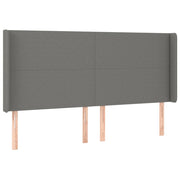 Testiera | Testata ad Orecchio GrigioScuro 183x16x118/128cm inTessuto