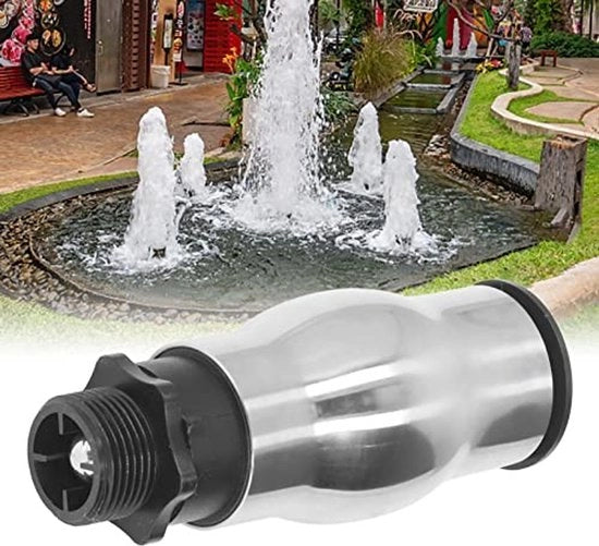 Spreminiore per fontane Schiumante - Spreminiore per giardino - Acciaio inossidabile 304 - Tubo esterno G1 - Piscina per giardino - Paesaggio acquatico 15,3 cm