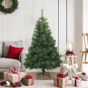 Albero di Natale Artificiale con Rami Pieghevoli Verde 120 cm