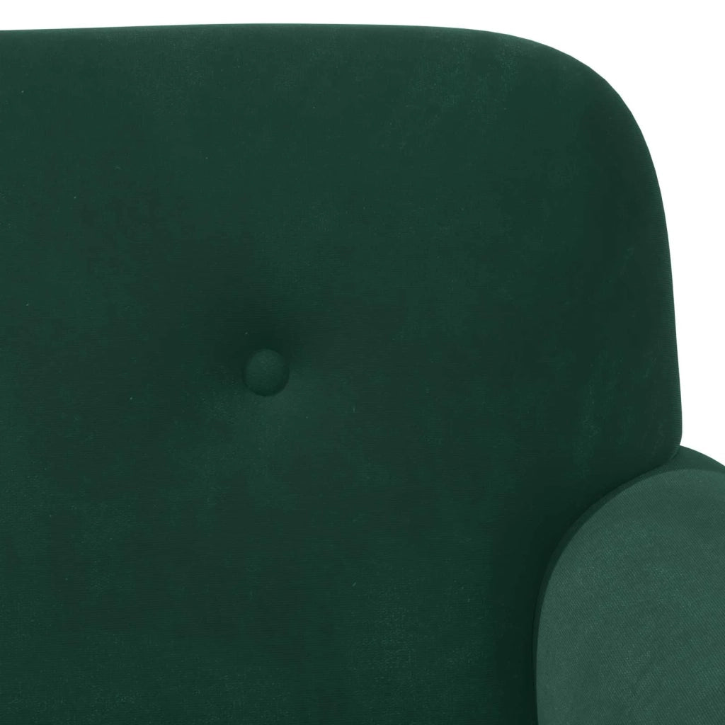 Loveseat con bottoni imbottiti Verde Scuro 120 x 66 x 78 cm 42041830