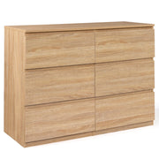 IDMarket - TOMI Cassettone a 6 cassetti da 110 cm in legno effetto faggio