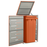 Copribidone per Spazzatura Singolo 69x77,5x112,5cm Acciaio Inox 149562