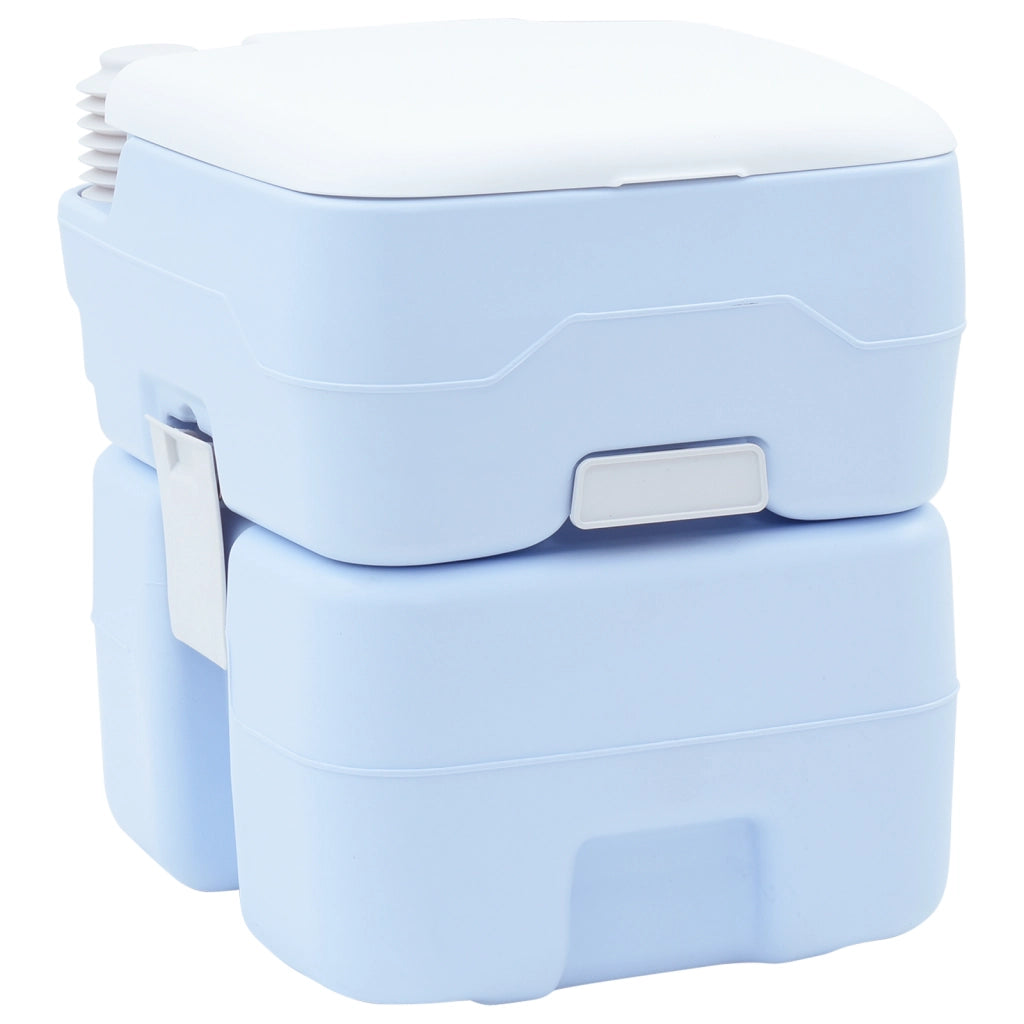 Luce Portatile per Toilette Blu e Bianca in Plastica da 20 L