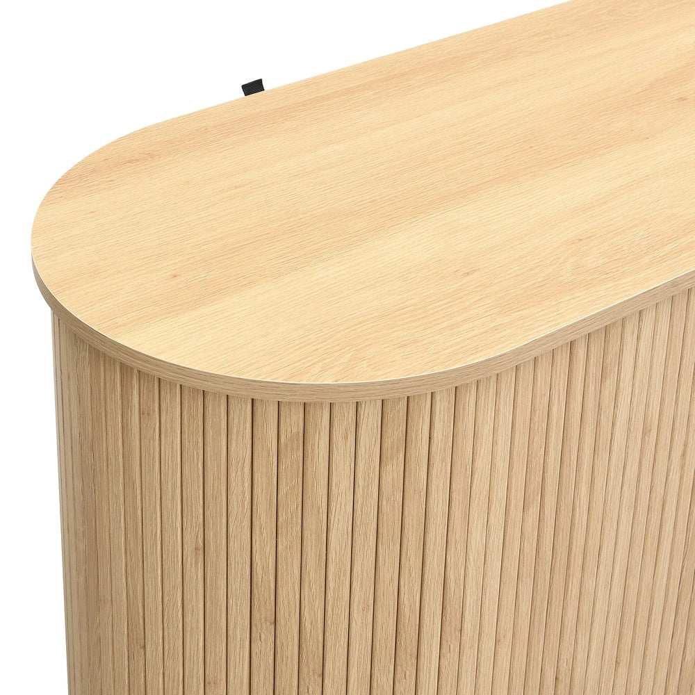 Credenza con Ante a Tapparella ¨C MINIMAL ¨C Bianco, Metallo, Gambe in Ferro
