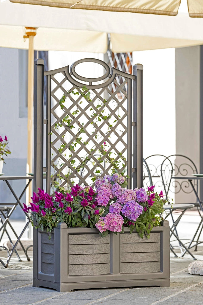 Fioriera con Spalliera Separe 80 x 42,5 x 150 cm Bama Colore Ferro Battuto