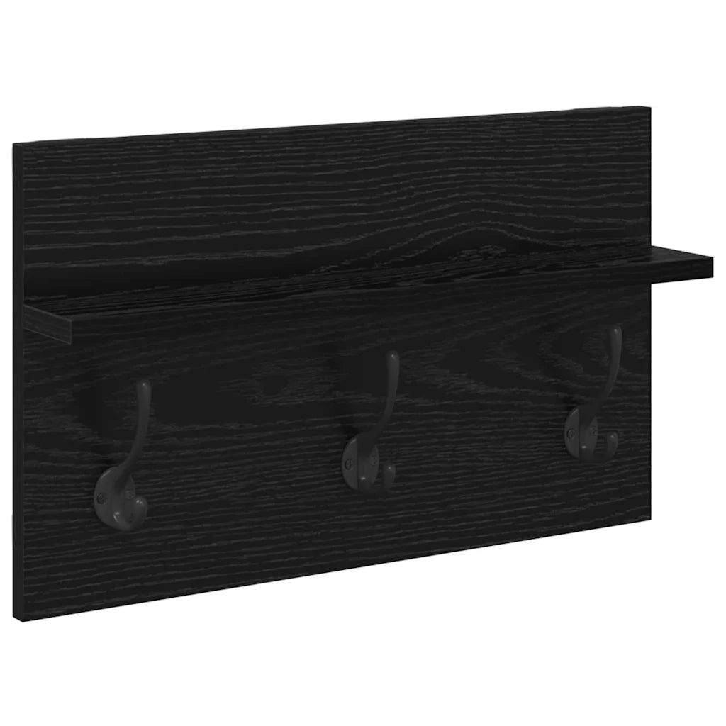Set mobili da ingresso 4 pcs Rovere Nero Legno multistrato 871529