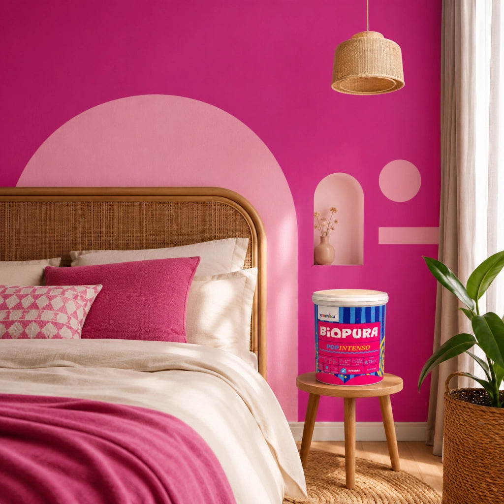 Popintenso palestra e decori interni pittura murale lavabile e coprente cromika *** formato 0,750 lt, colore- fucsia ...