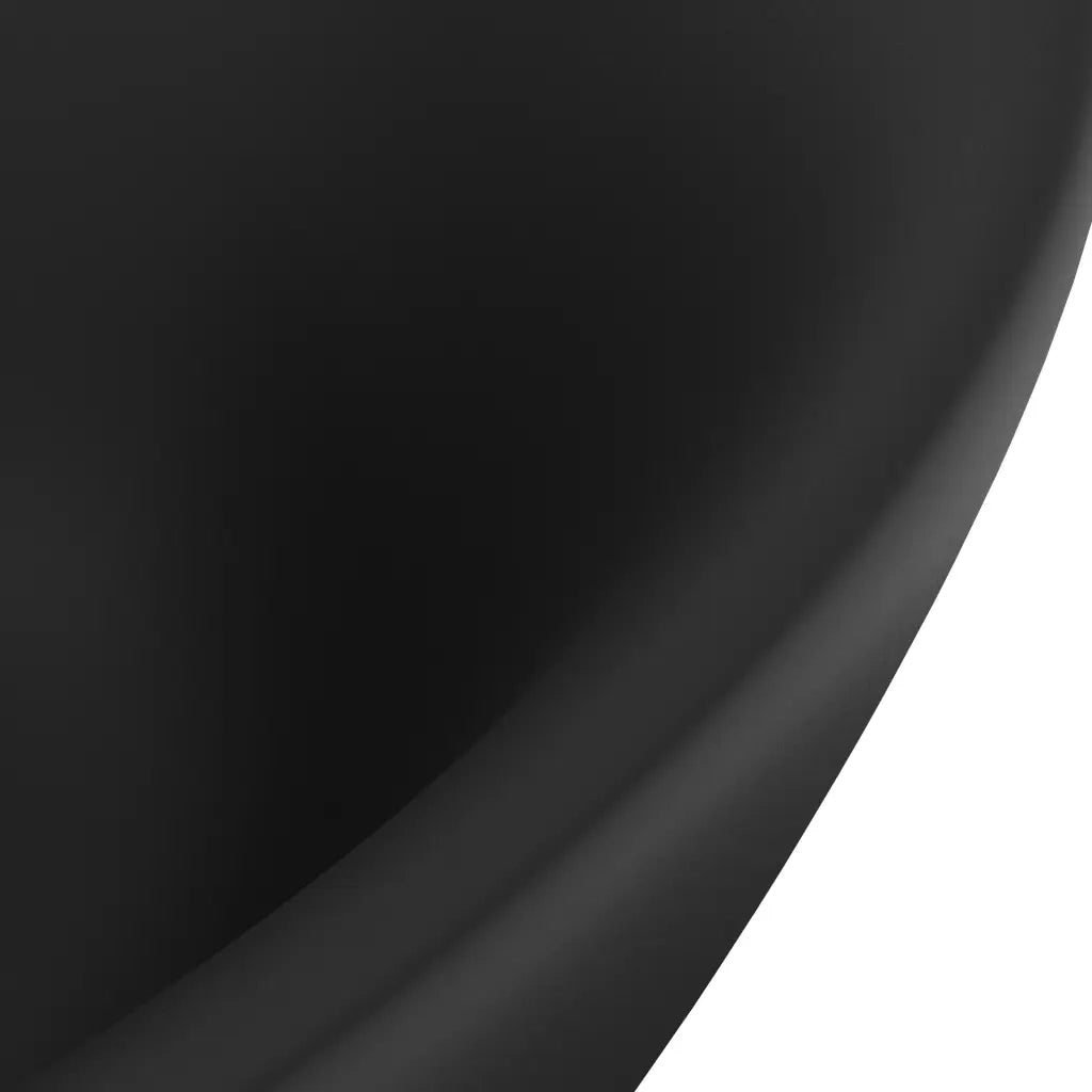 Lavandino con Troppopieno Ovale Nero Opaco 58,5x39cm Ceramica 146942