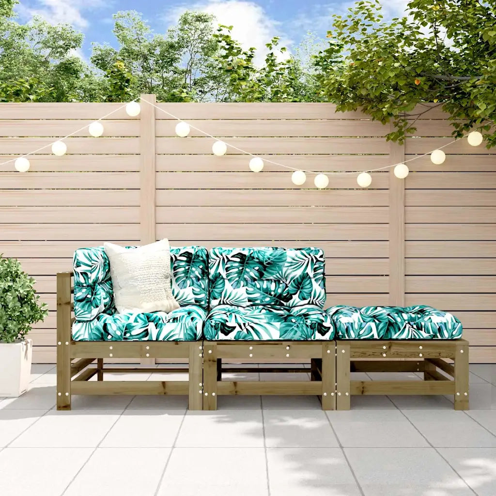 Salotto da Giardino-Set Salotto da Giardino 3 pz in Legno Impregnato di Pino 331763