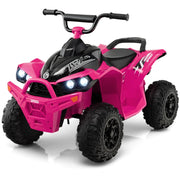 ATV elettrico per bambini a 12V, Veicolo a batteria con velocit¨¤ alta o bassa sedile comodo ruote larghe corno Rosa-Macchinine giocattoli